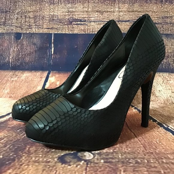 Jessica Simpson Sz 6B Nelson Black Snakeskin Pumps - Picture 12 of 13